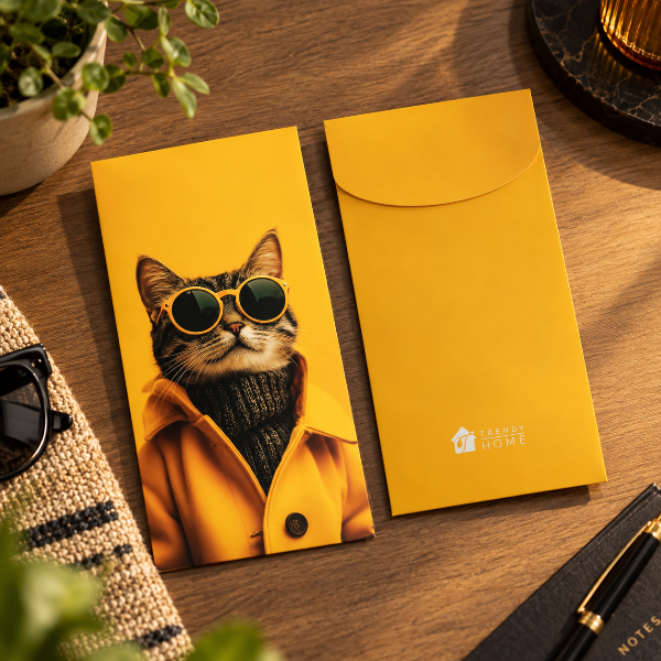 Mr. Whiskers in Yellow Envelope Trendy Home