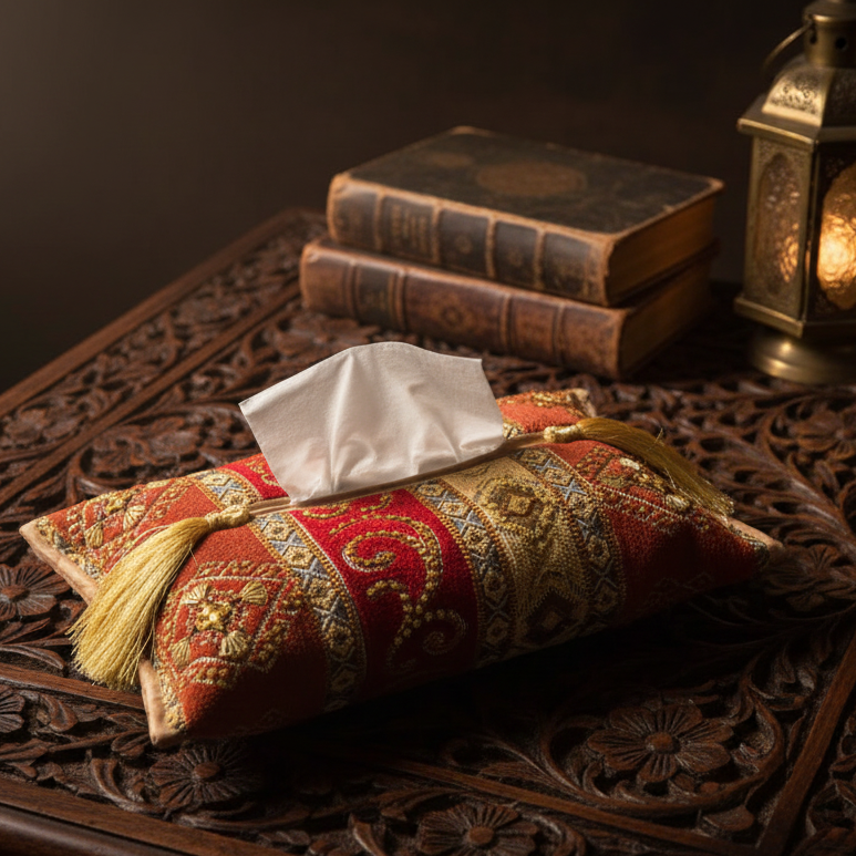 Hand Sequin - Scarlet Tissue Box Trendy Home