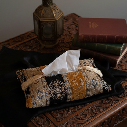 Hand Sequin - Spot Black Tissue Box Trendy Home