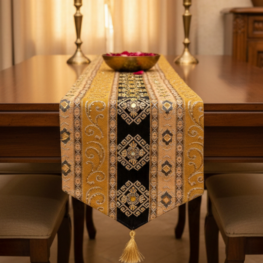 Hand Sequin - Spot Black Table Runner Trendy Home