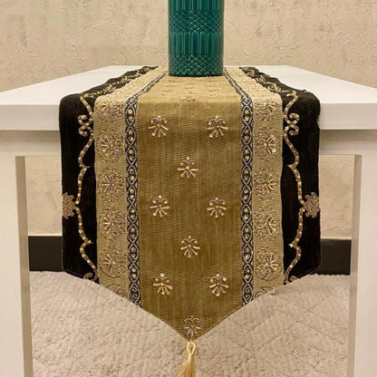 Hand Sequin - Brown Table Runner Trendy Home