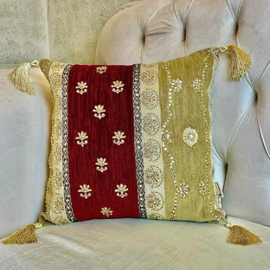 Red Ghazi Cushion Cover Trendy Home