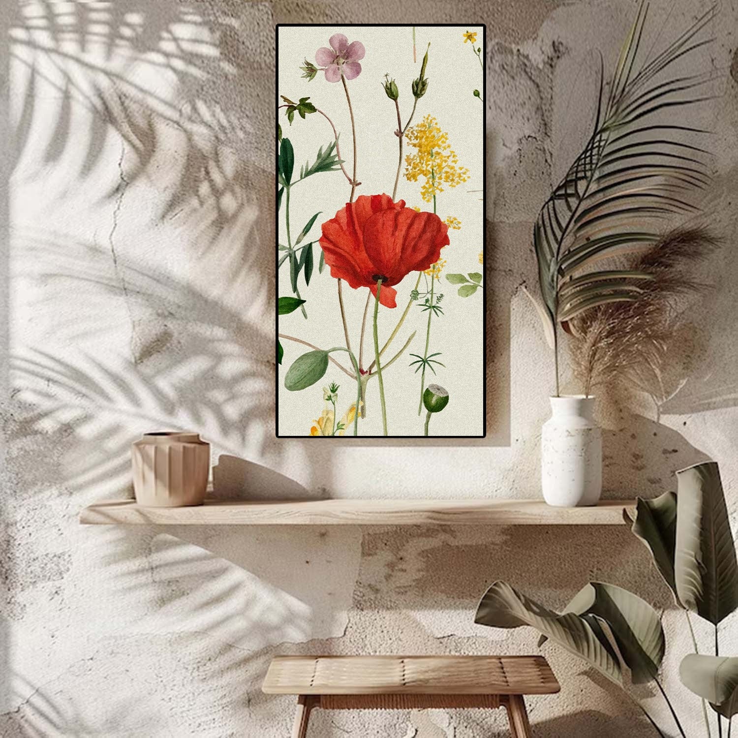 White Rosey Art Potrait trendy home