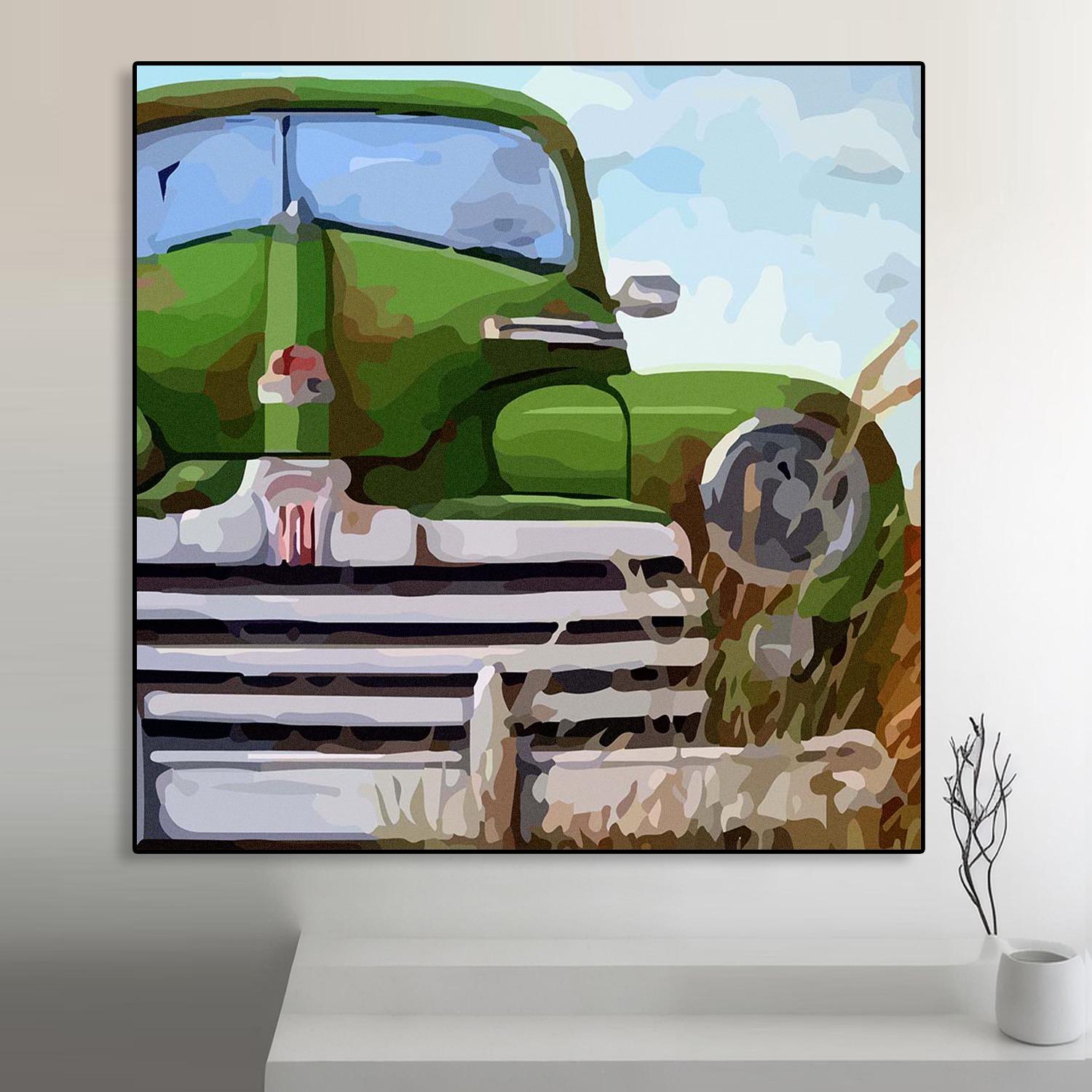 Retro Benz 1947 Art Portrait trendy home