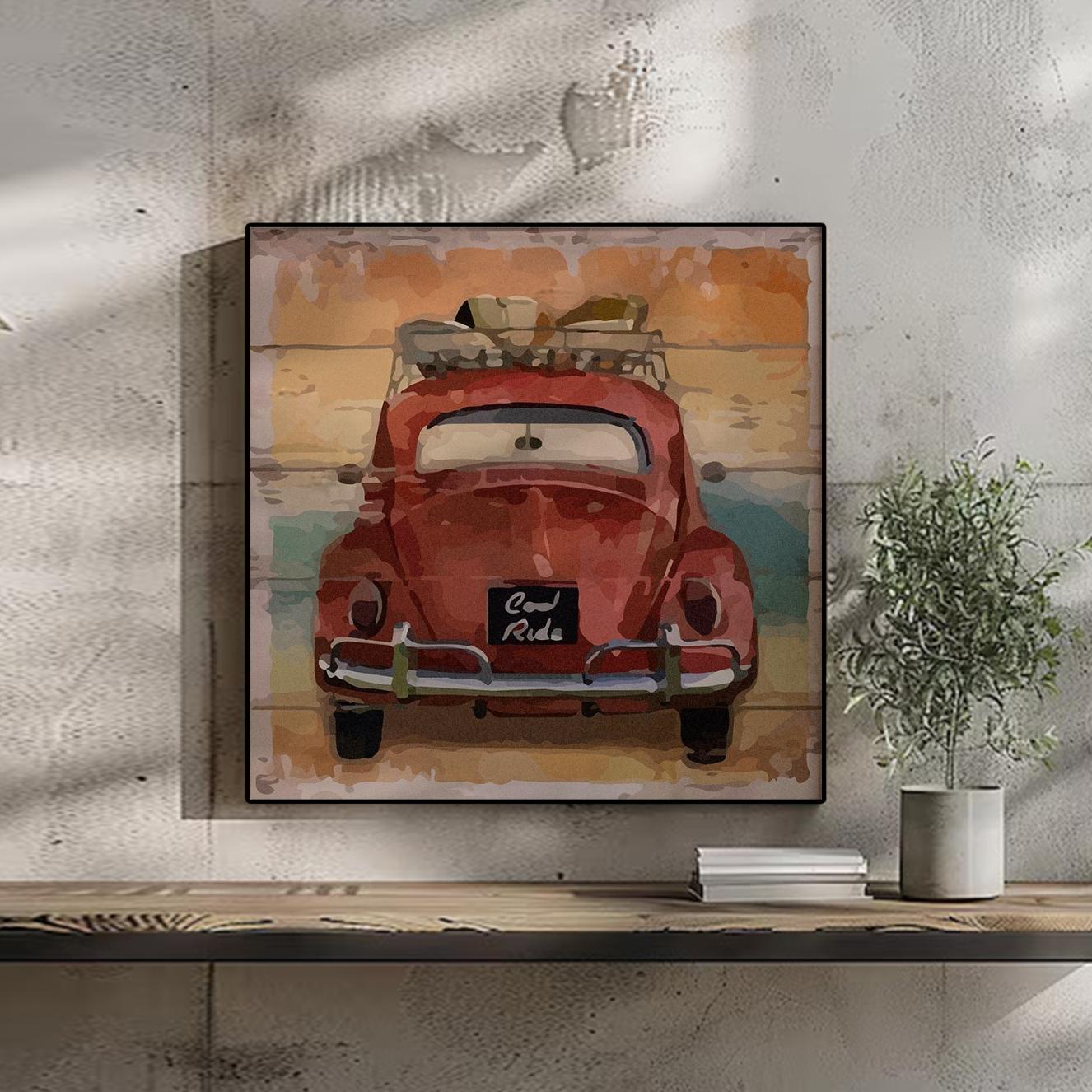 Retro Volkswagen Art Portrait trendy home