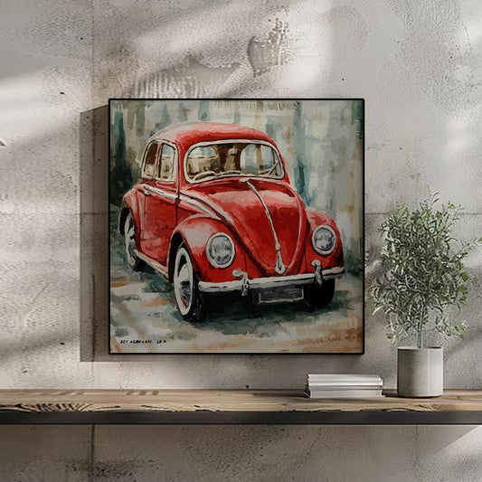 Volkswagen Beetle Art Portrait trendy home