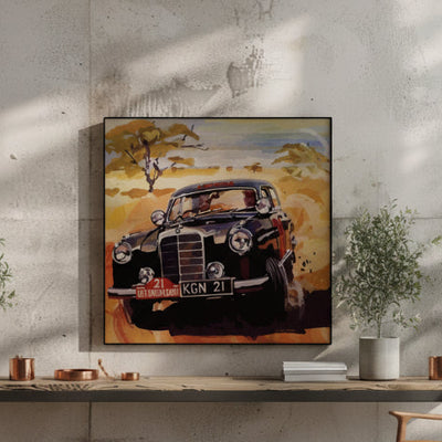 Vintage Mercedes Black Art Portrait trendy home