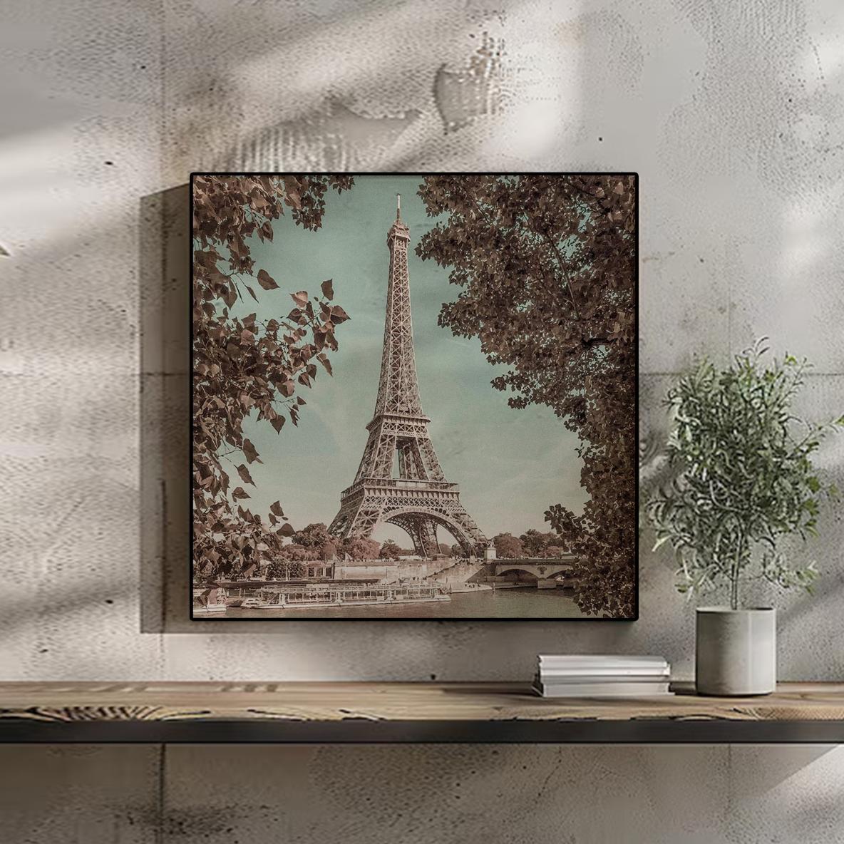 Eiffel Tower Art Portrait trendy home