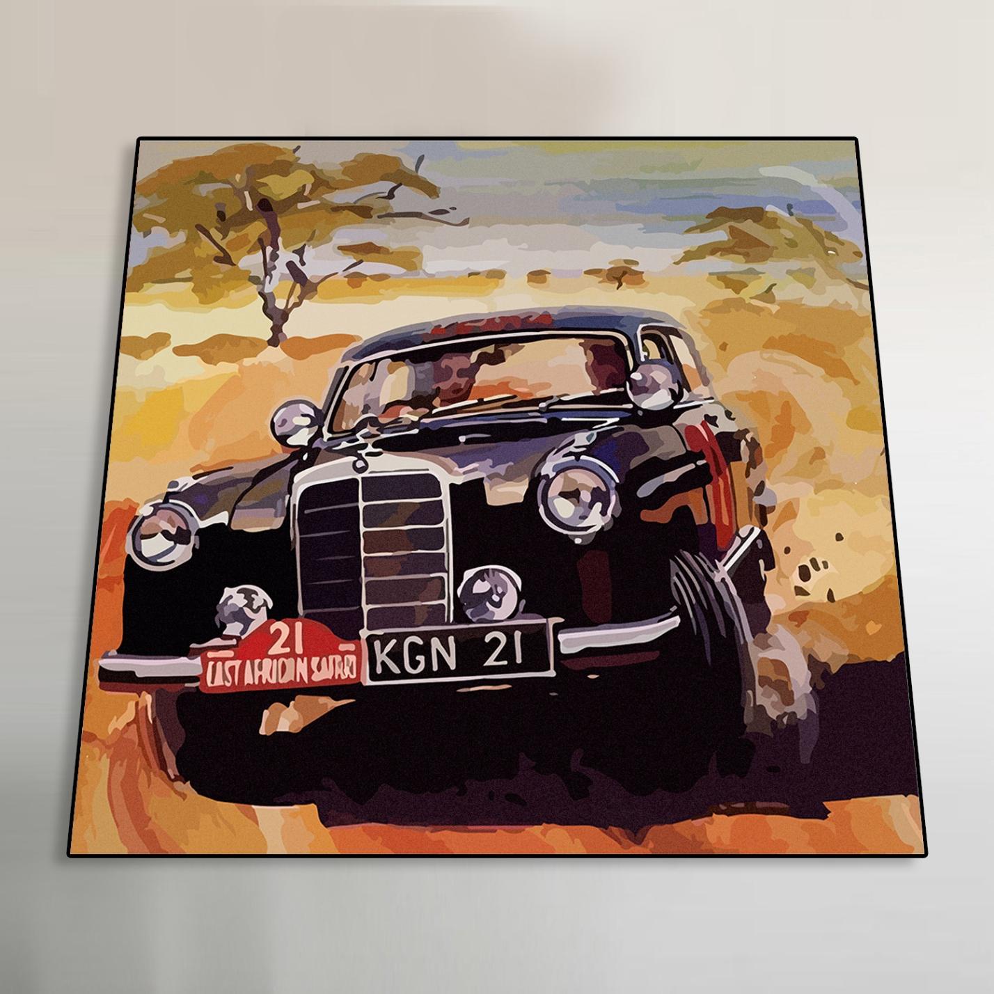 Vintage Mercedes Black Art Portrait trendy home