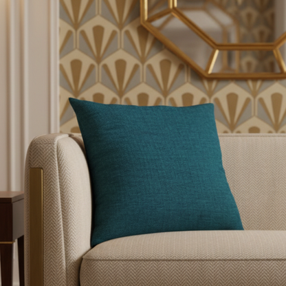 Fine Jute - Dark Turquoise Cushion Cover Trendy Home