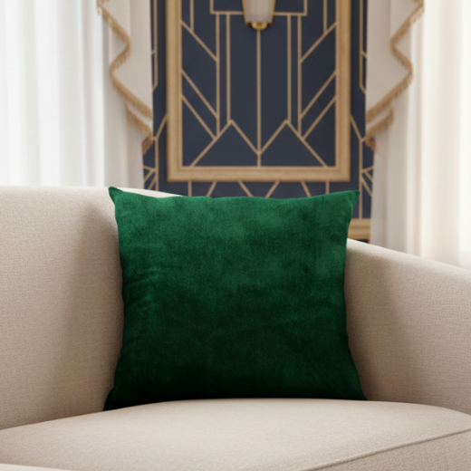 Malai Velvet - Emerald Cushion Cover Trendy Home