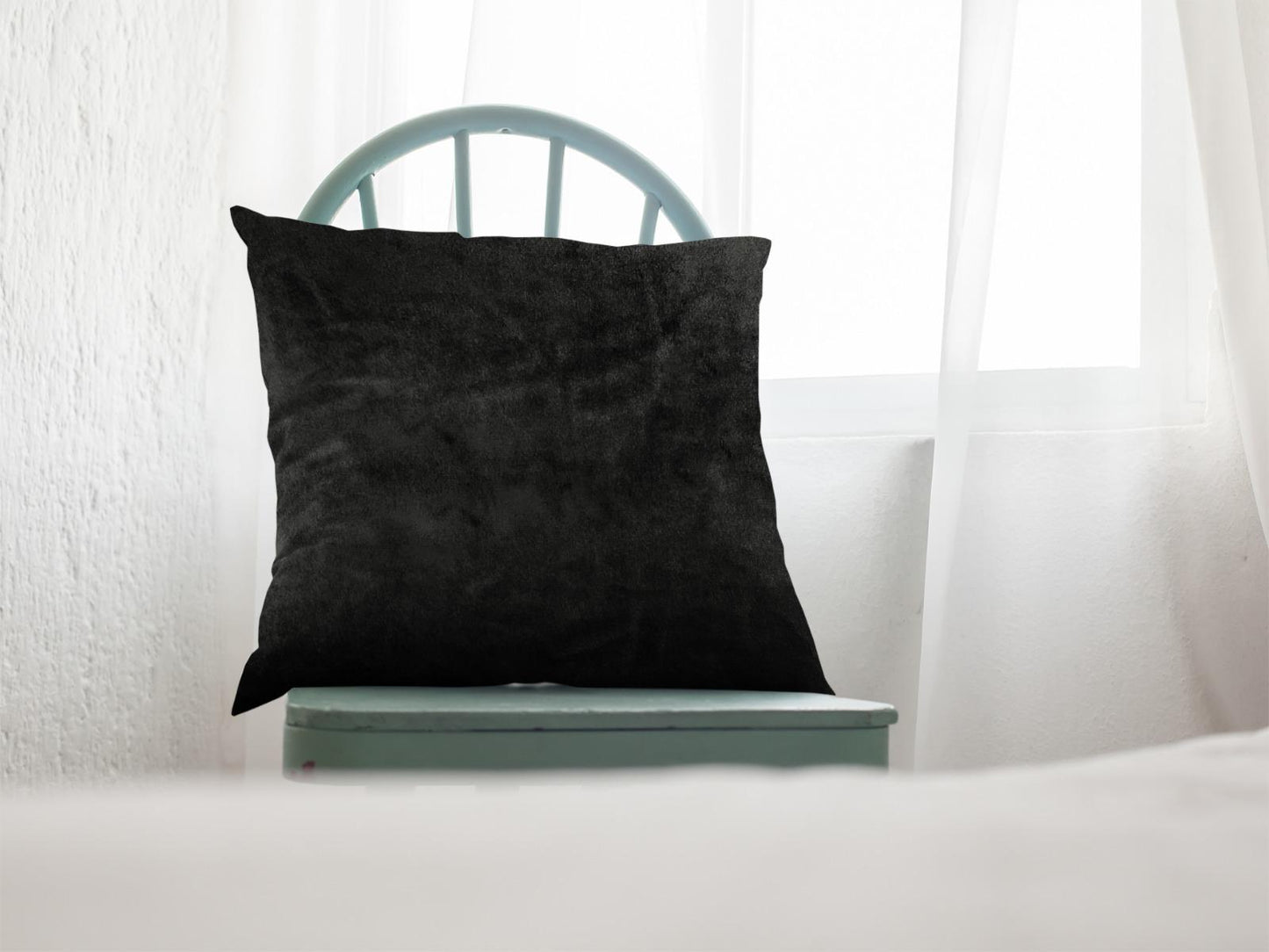 Malai Velvet - Black Cushion Cover Trendy Home