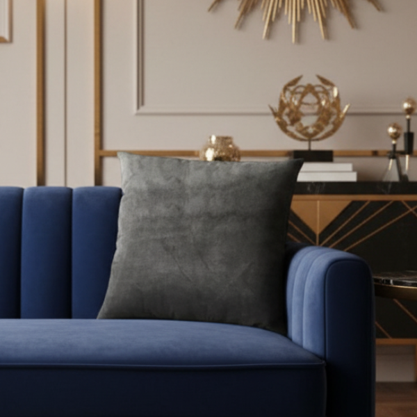 Malai Velvet - Steel Cushion Cover Trendy Home