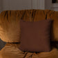 Leather - Burnt Cinnamon Cushion Cover Trendy Home