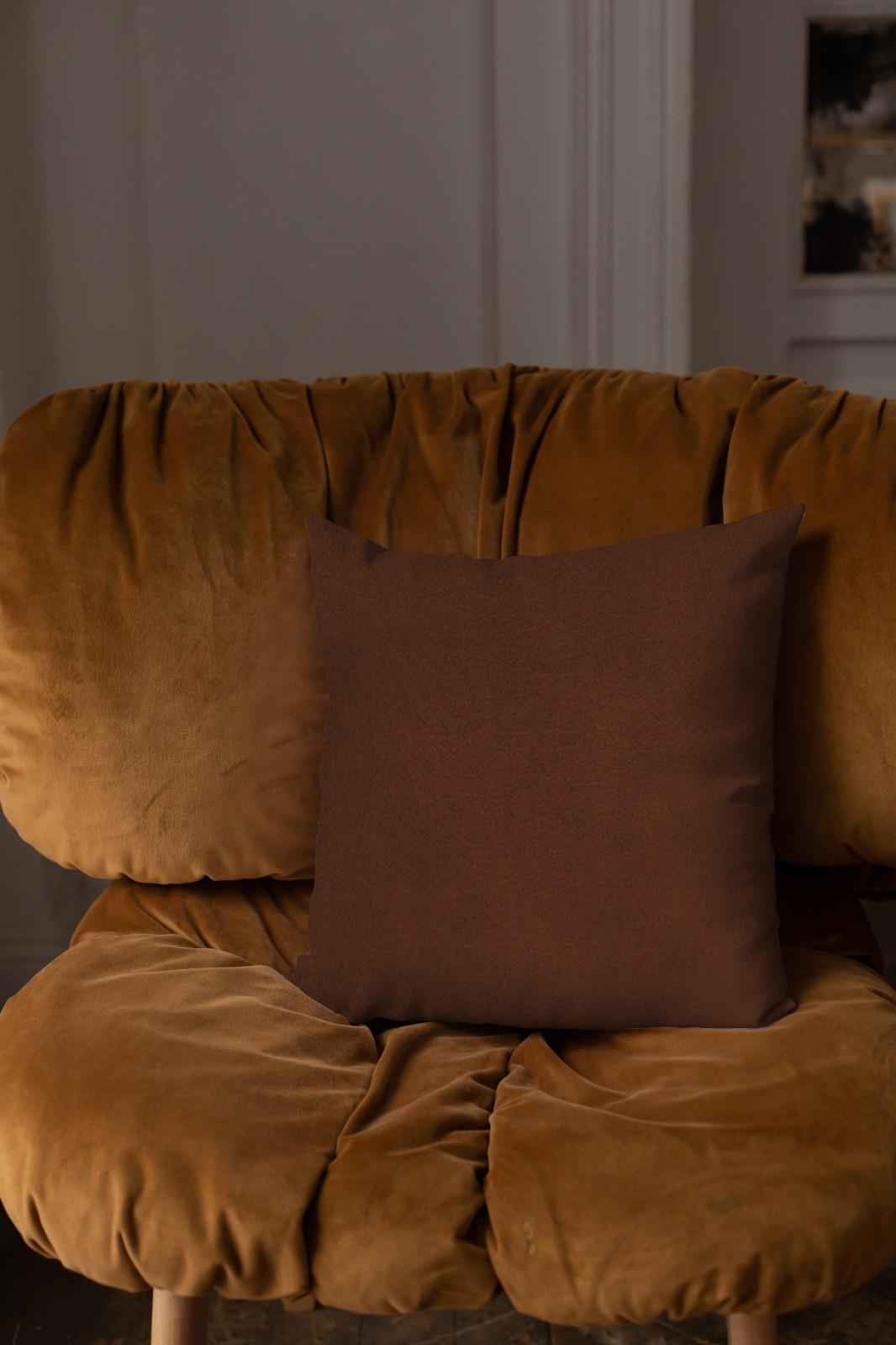 Leather - Burnt Cinnamon Cushion Cover Trendy Home