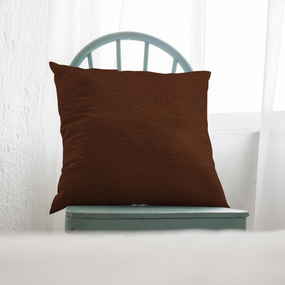 Leather - Burnt Cinnamon Cushion Cover Trendy Home