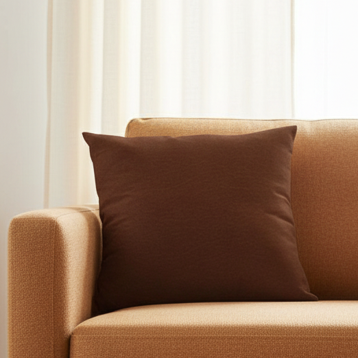 Leather - Burnt Cinnamon Cushion Cover Trendy Home