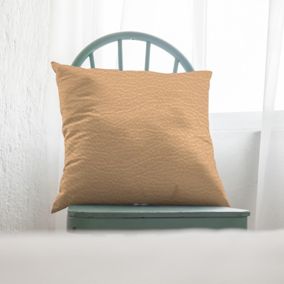 Leather - Peach Cushion Cover Trendy Home