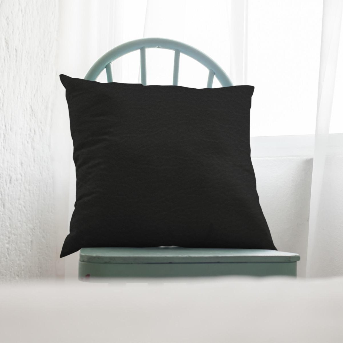 Leather - Black Cushion Cover Trendy Home