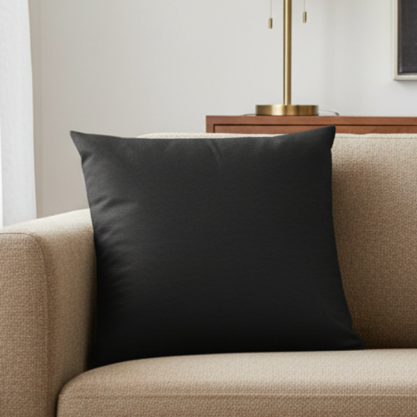 Leather - Black Cushion Cover Trendy Home