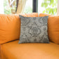 Embosed Leather - Silver Cushion Cover Trendy Home