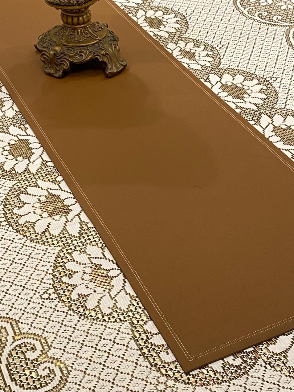 Premium Leather - Brown Table Runner Trendy Home