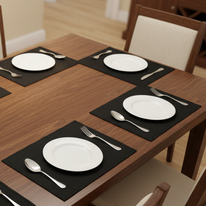 Leather - Black Table Mat Trendy Home
