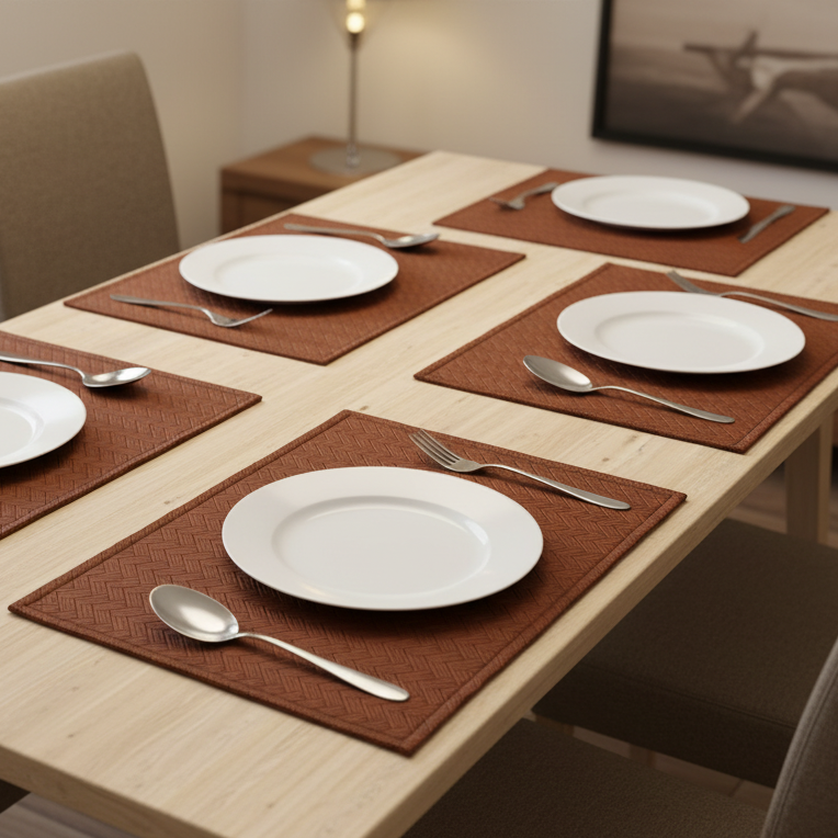 Patterned Leather - Bronze Table Mat Trendy Home