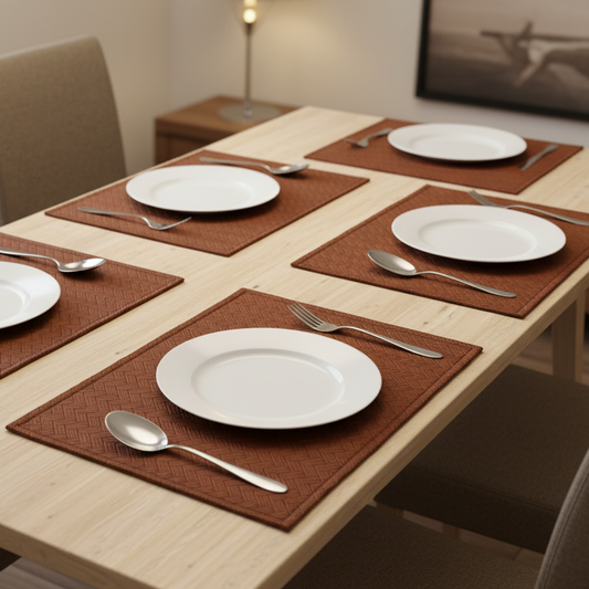 Patterned Leather - Bronze Table Mat Trendy Home