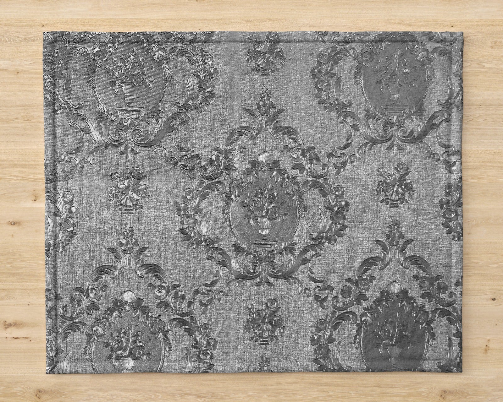 Embossed Leather - Silver Table Mat Trendy Home