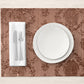 Embossed Leather - Blush Umber Table Mat Trendy Home