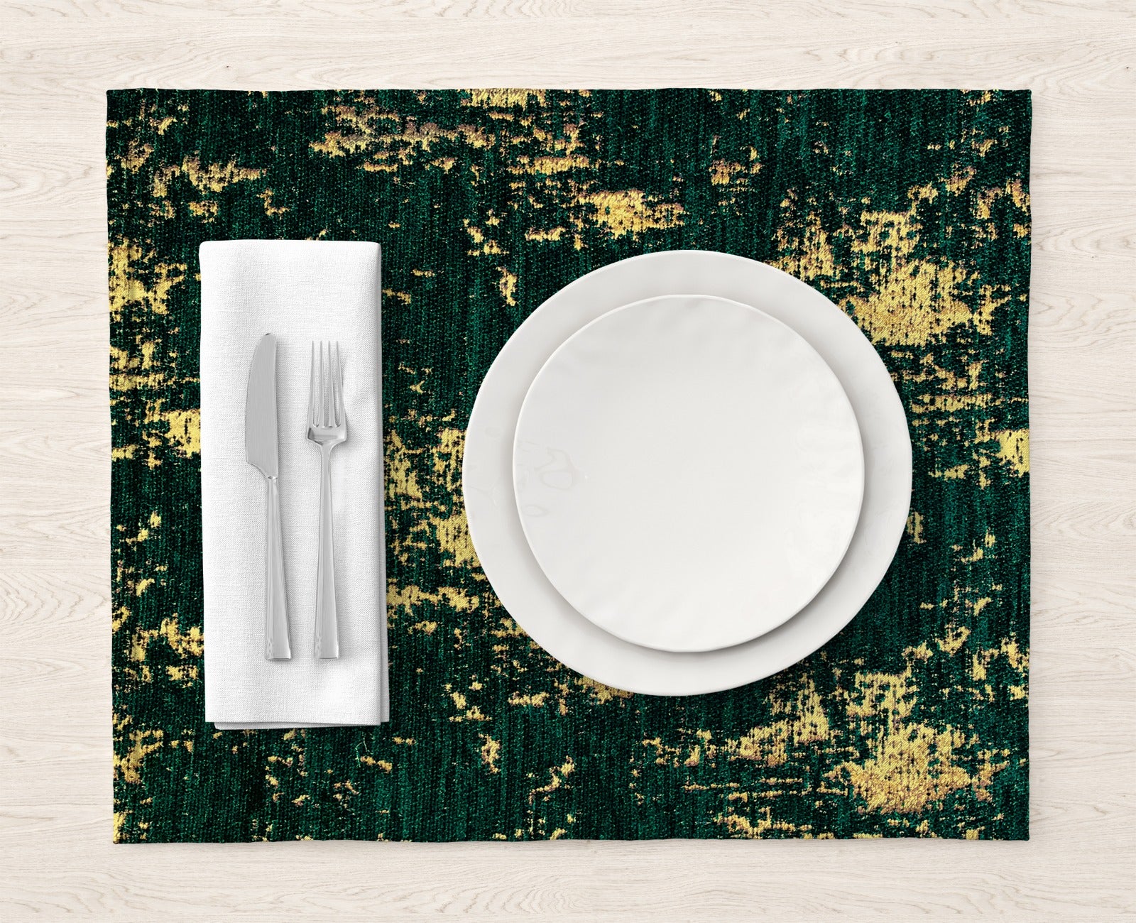 Shanghai Velvet - Emerald Table Mat Trendy Home