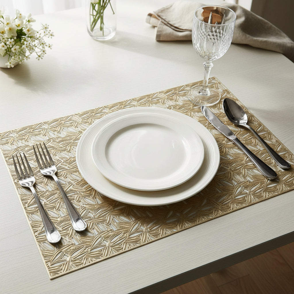 Pvc - Gold Swirl Table Mat