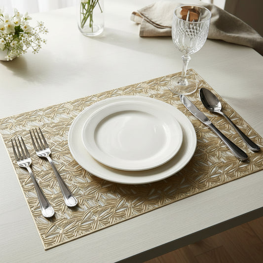 Pvc - Gold Swirl Table Mat