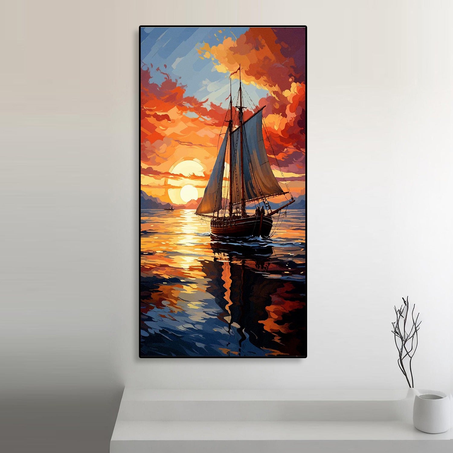 Seascape Art Portrait trendy home