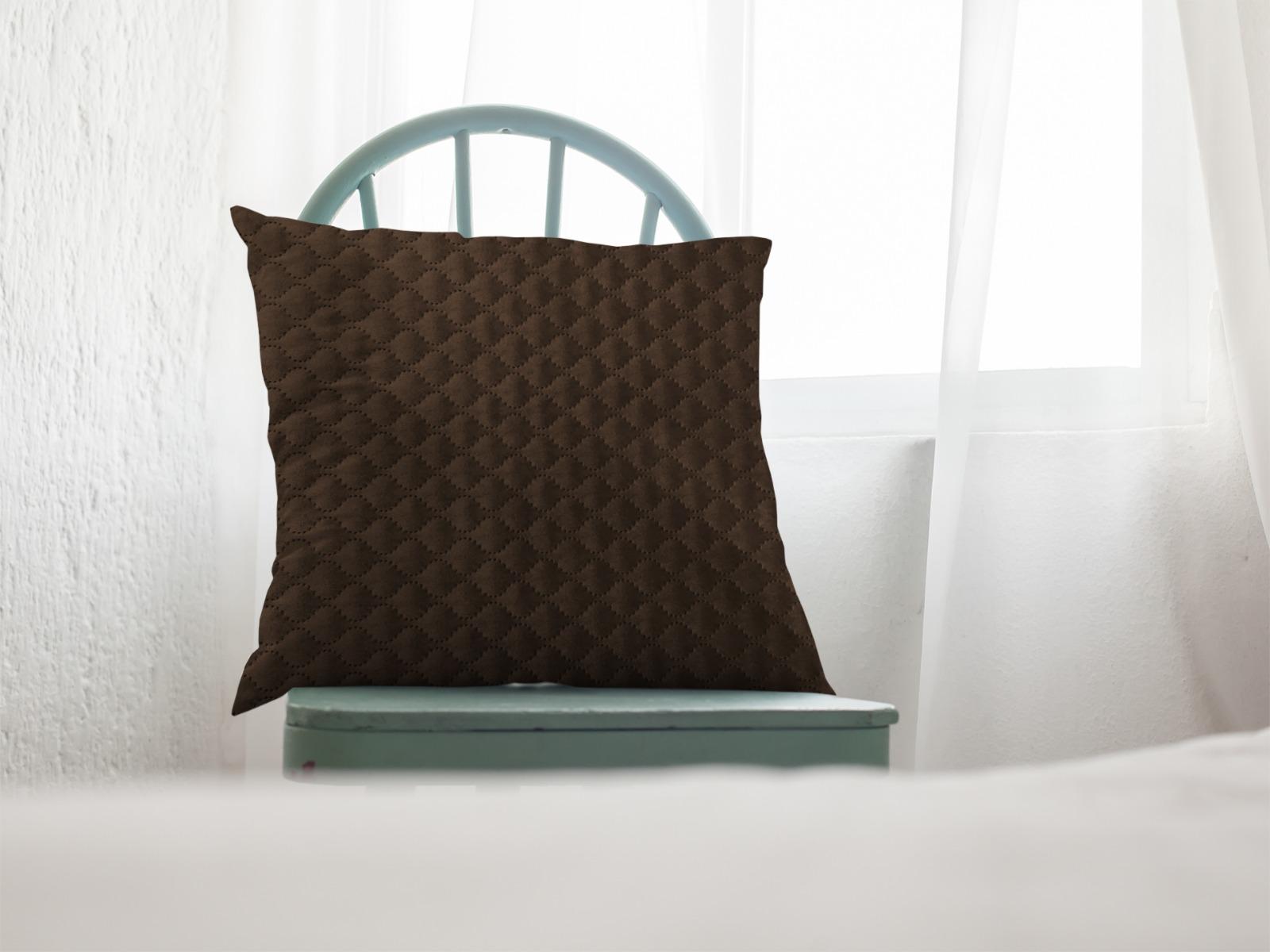 Quilted Velvet - Coffee Cushion Cover Trendy Home