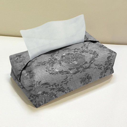 Embosed Leather - Sillver Tissue Box Trendy Home