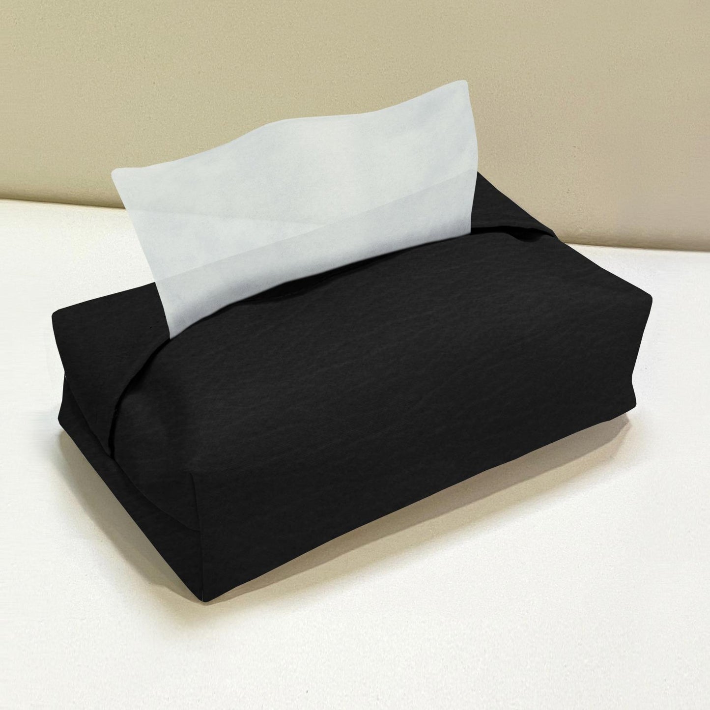 Leather - Black Tissue Box Trendy Home