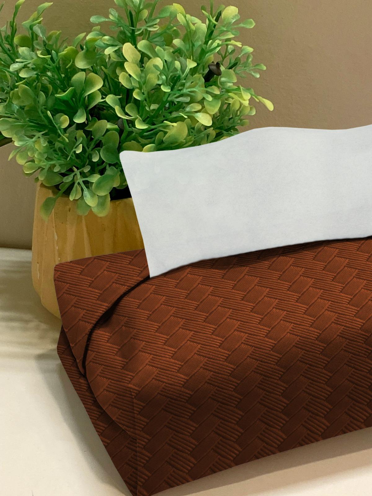 Patterned Leather - Bronze Tissue Box Trendy Home