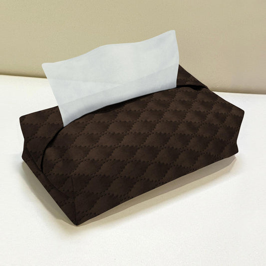 Quilted Velvet - Coffee Tissue Box Trendy Home