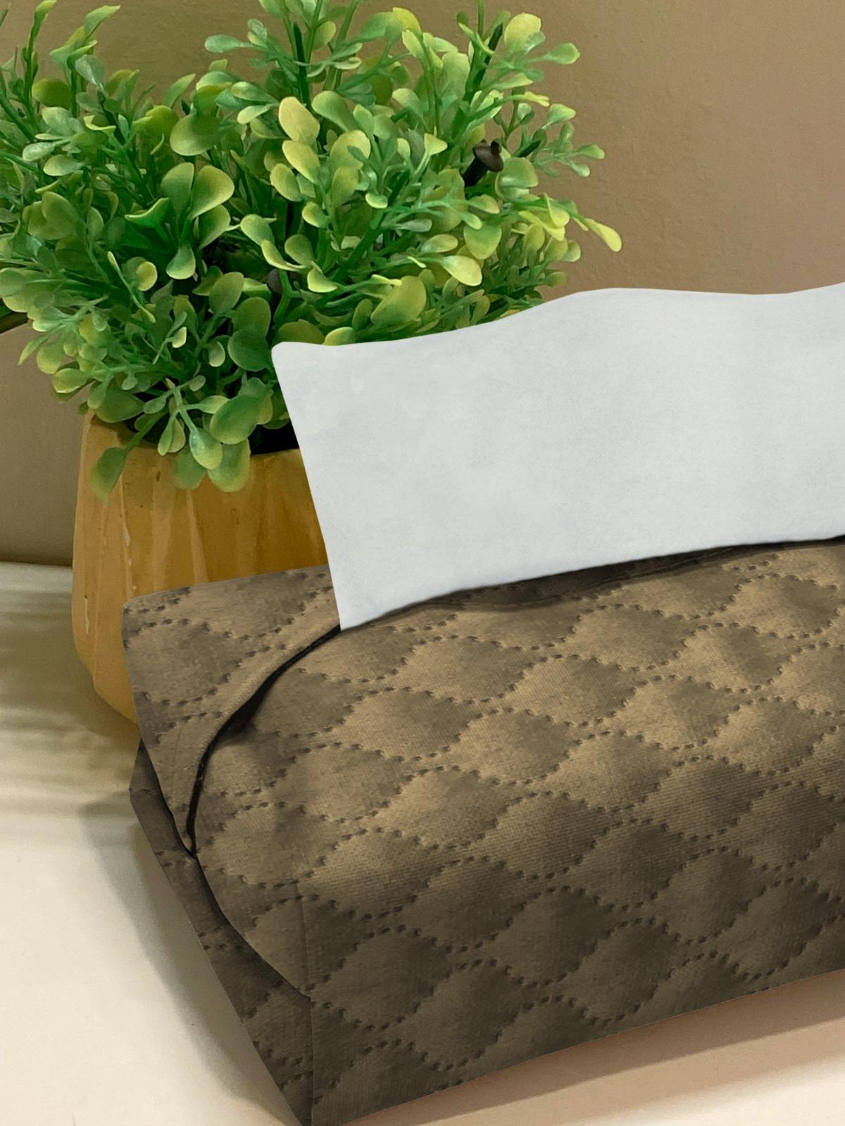 Quilted Velvet - Fawn Tissue Box Trendy Home