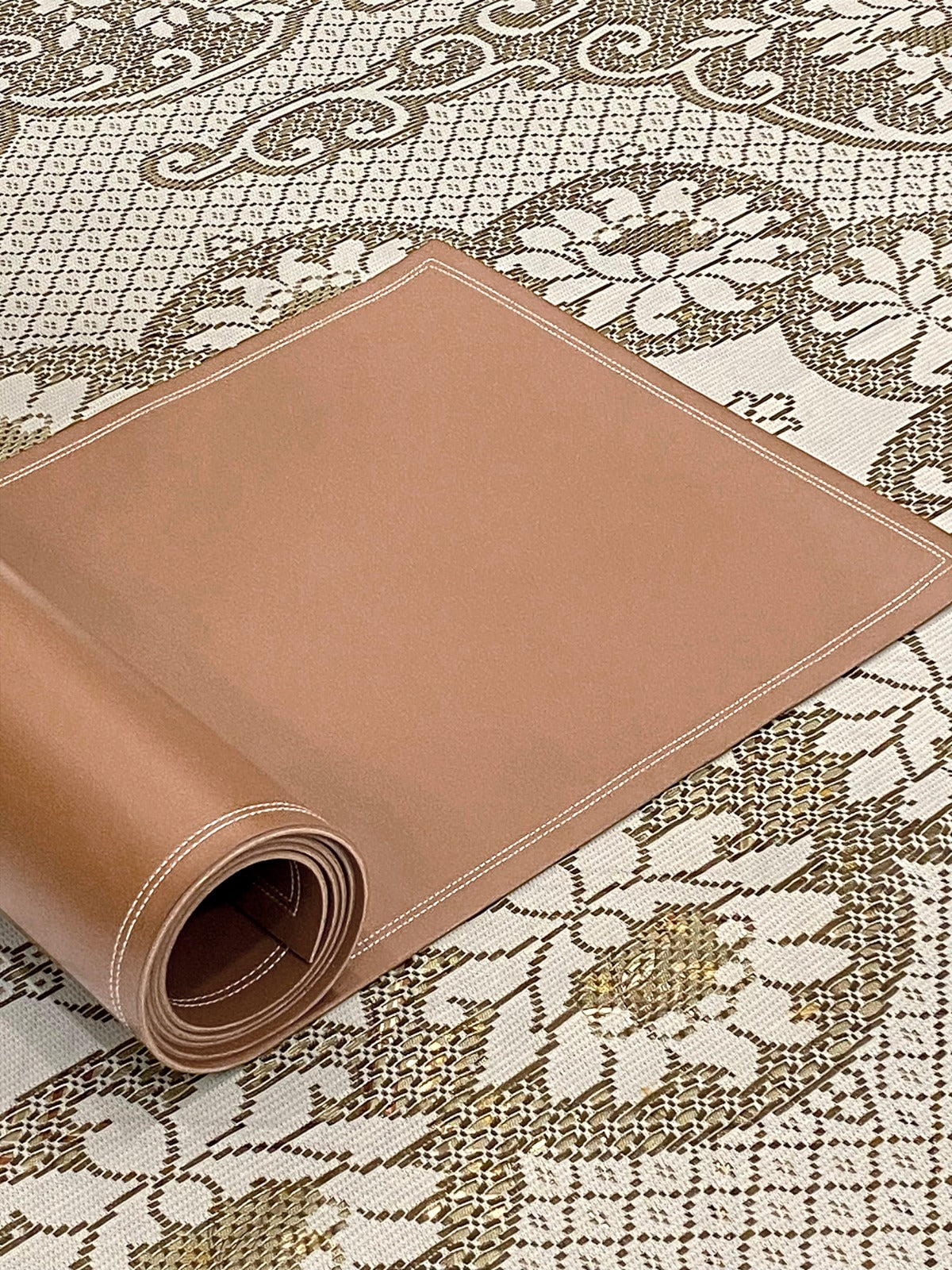 Premium Leather - Peach Table Runner Trendy Home