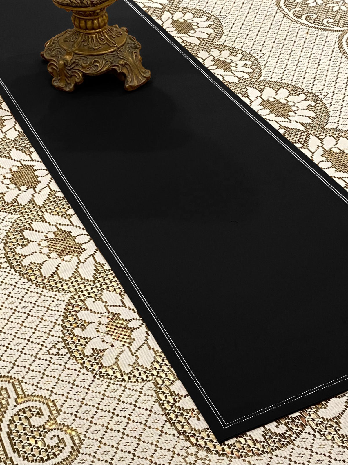 Premium Leather - Black Table Runner Trendy Home