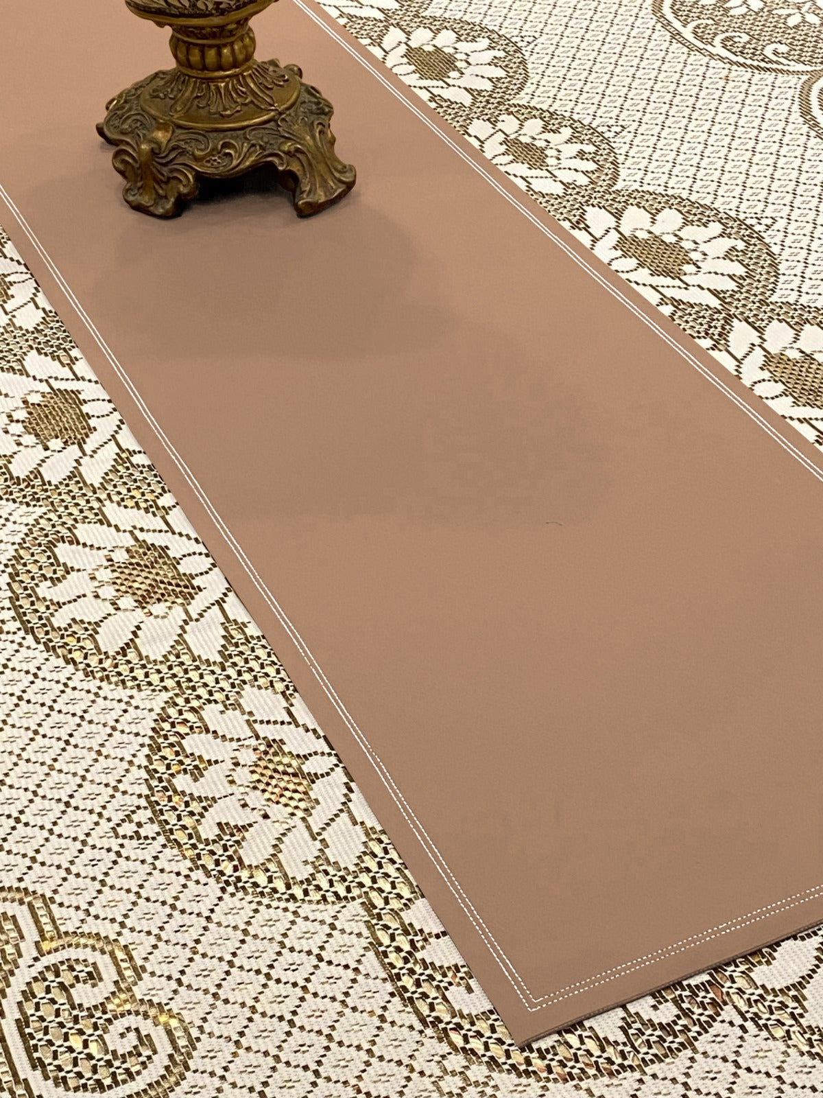 Premium Leather - Peach Table Runner Trendy Home