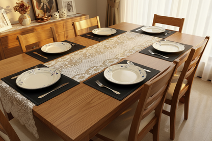 Premium Leather - Black Table Mat Trendy Home