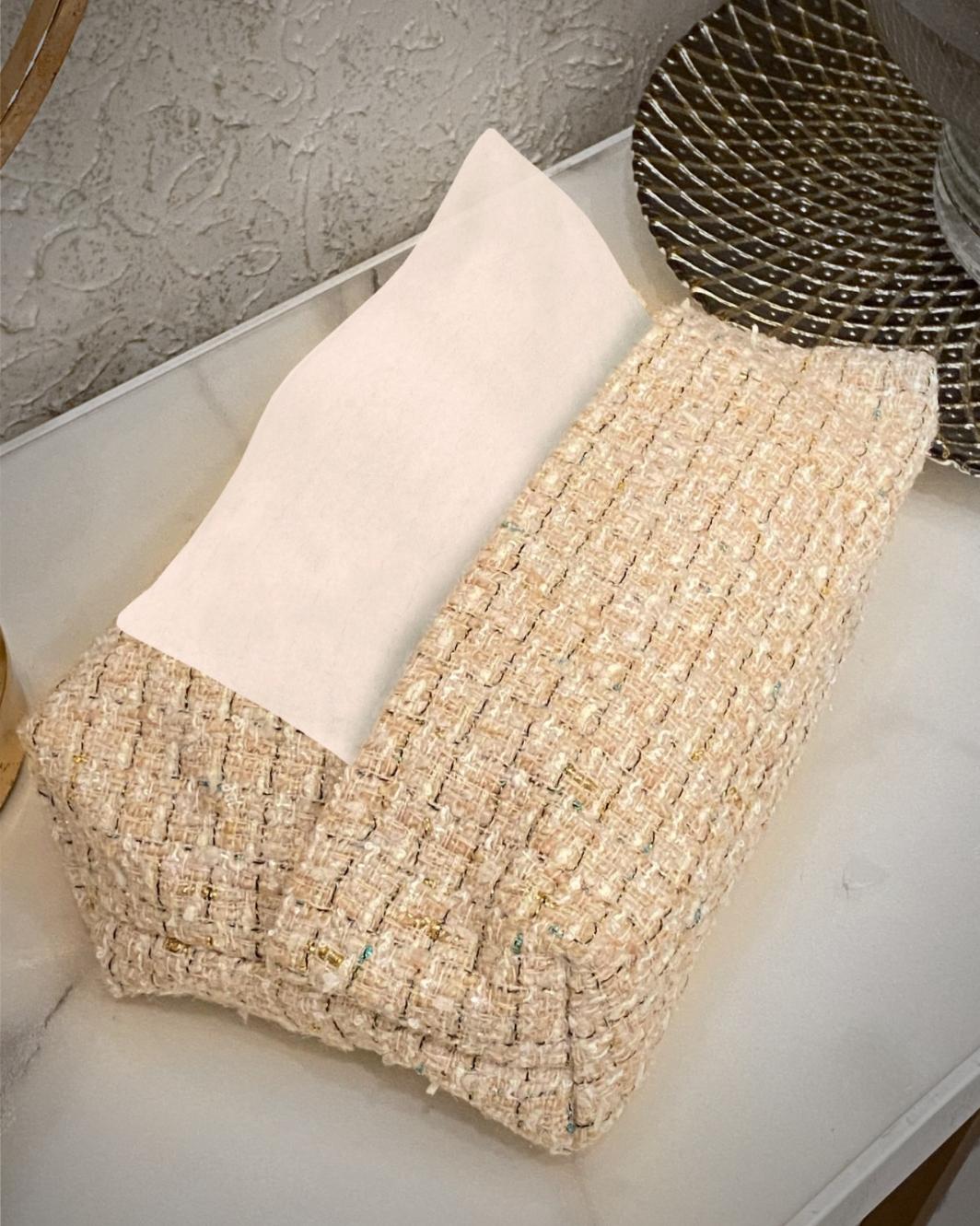 Woven Jute - Beige Serenity Tissue Box Trendy Home