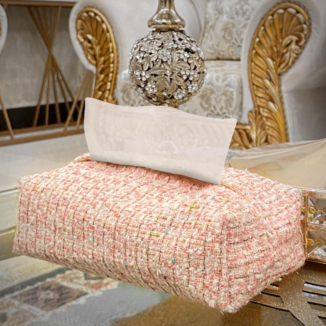 Woven Jute - Blush Elegance Tissue Box Trendy Home