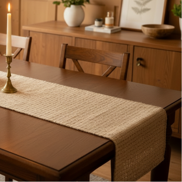 Woven Jute - Beige Serenity Table Runner Trendy Home