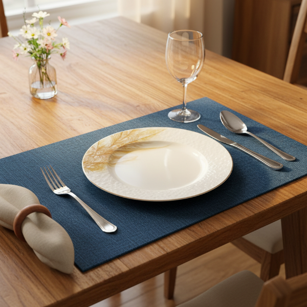 Fine Jute - Dark Turquoise Table Mat Trendy Home