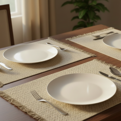 Woven Jute - Beige Serenity Table Mat Trendy Home